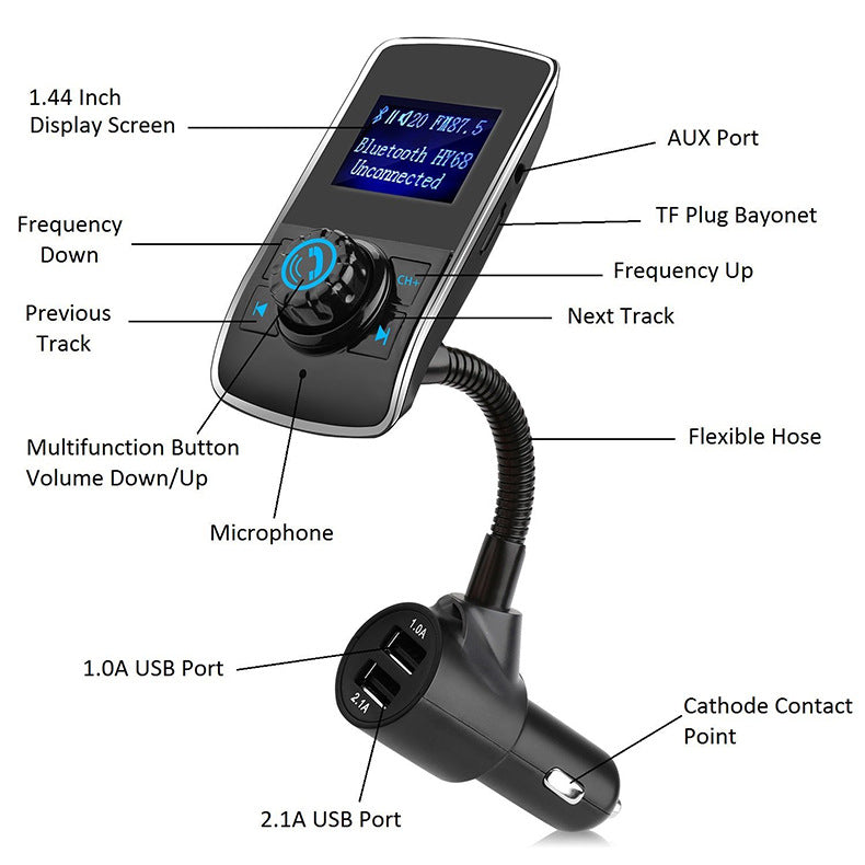 Transmetteur FM Bluetooth voiture kit mains libres - photo 4