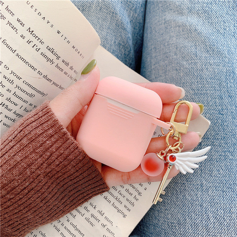 Housse de protection en silicone pour AirPods avec porte-clés - photo 5