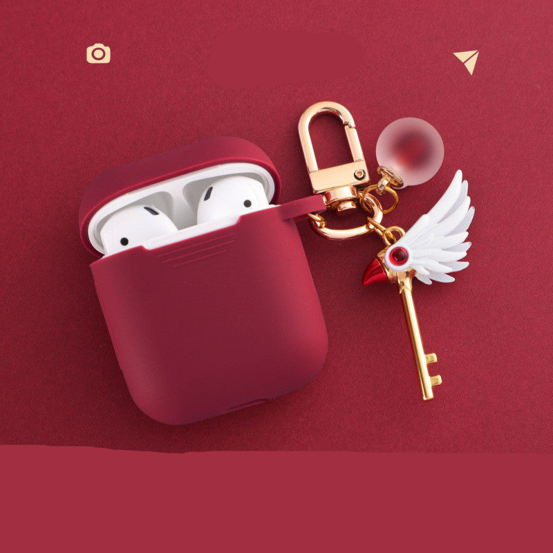 Housse de protection en silicone pour AirPods avec porte-clés - photo 4