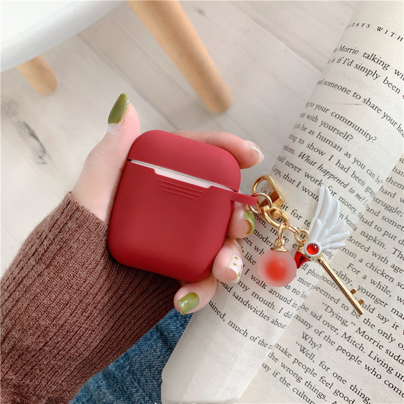 Housse de protection en silicone pour AirPods avec porte-clés - photo 7