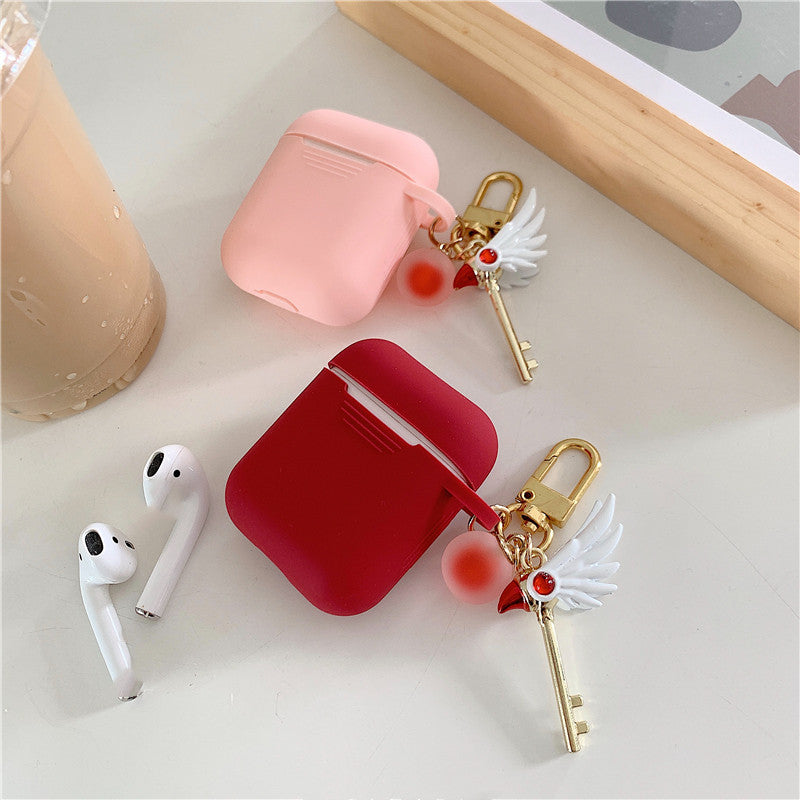Housse de protection en silicone pour AirPods avec porte-clés - photo 6