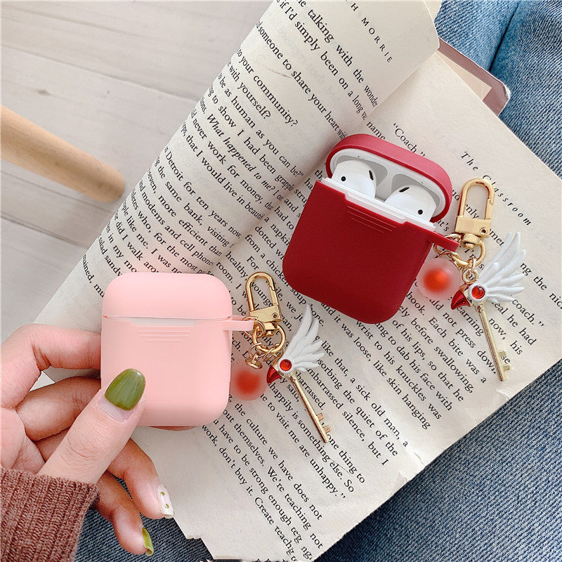 Housse de protection en silicone pour AirPods avec porte-clés - photo 3