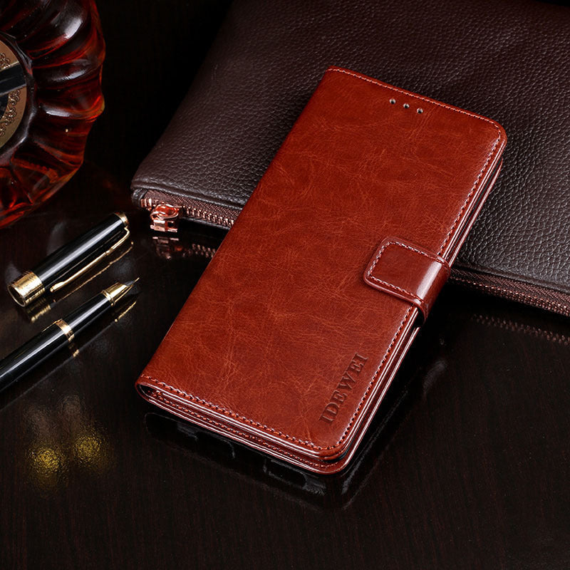 Étui portefeuille en cuir pour téléphone