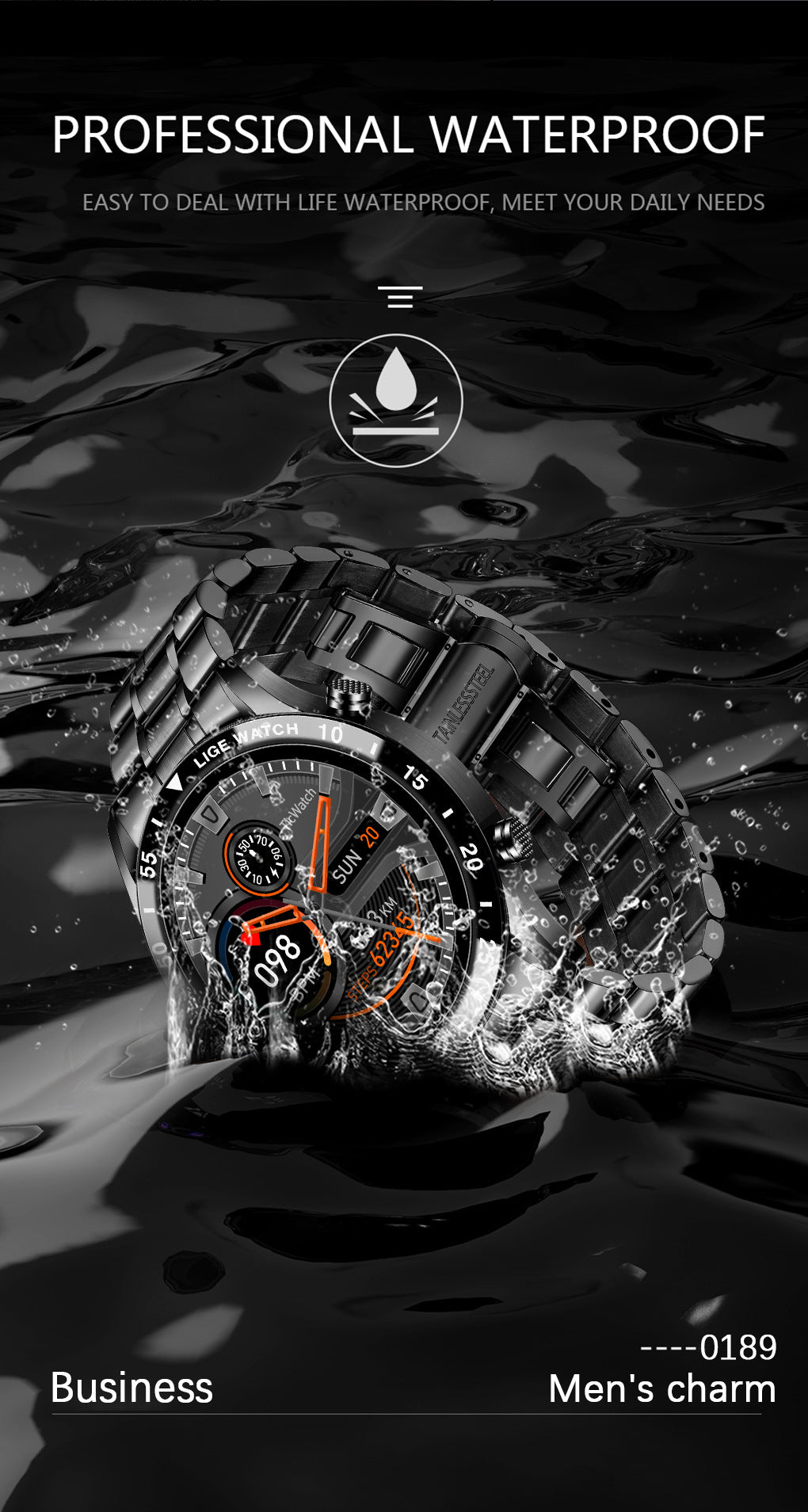 Montre connectée Lige avec appel Bluetooth - photo 8