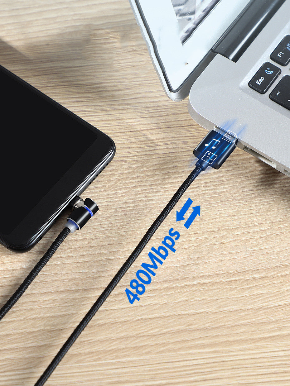 Câble magnétique LED charge rapide 3-en-1
