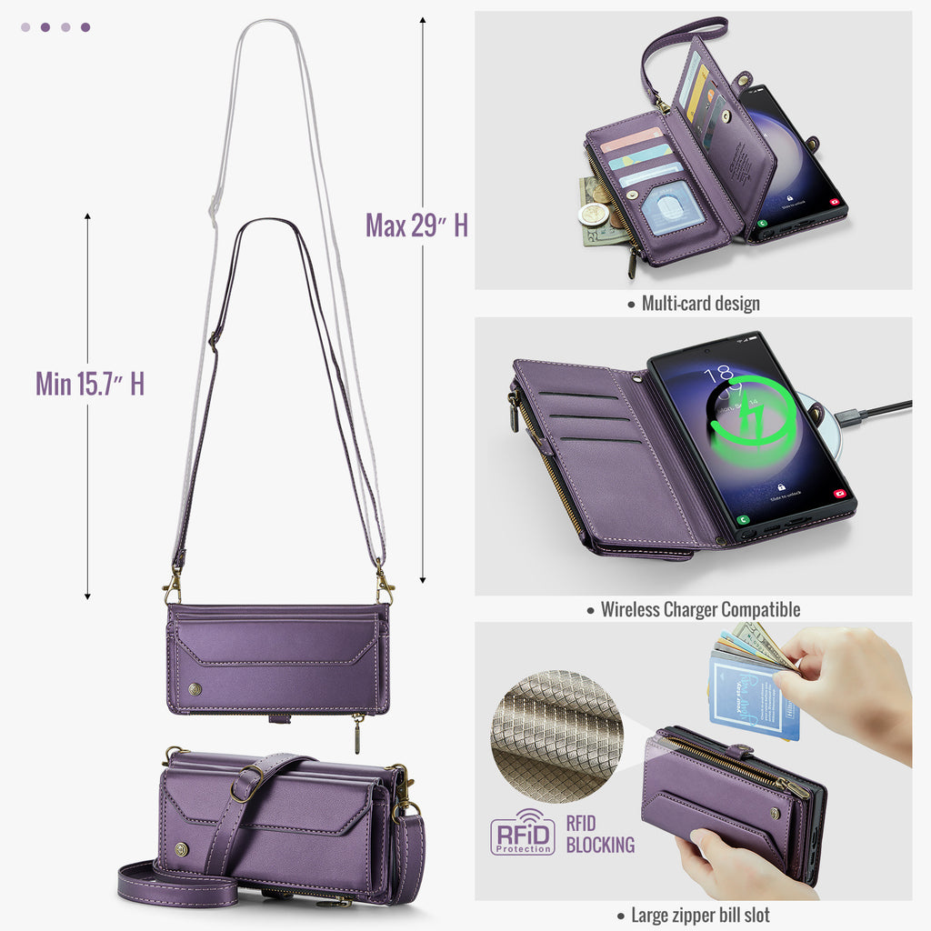 Pochette portefeuille bandoulière RFID pour téléphone - photo 2