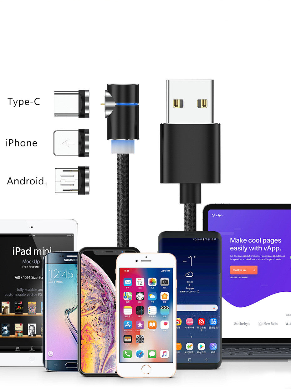 Câble magnétique LED charge rapide 3-en-1 - photo 10