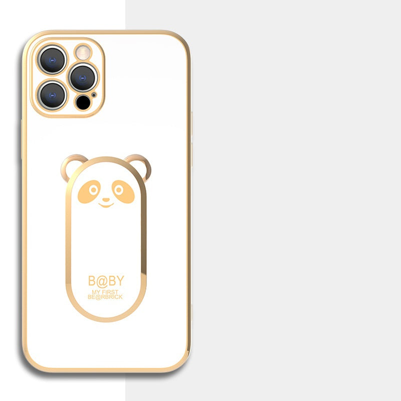 Coque téléphone panda avec support magnétique MagSafe