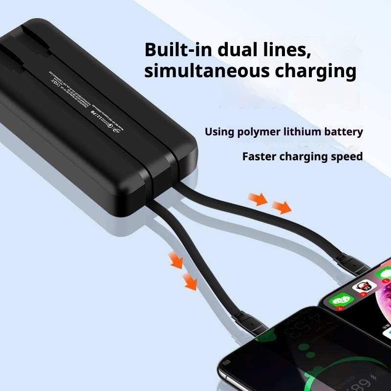 Batterie externe 20000mAh écran digital avec câbles intégrés - photo 2