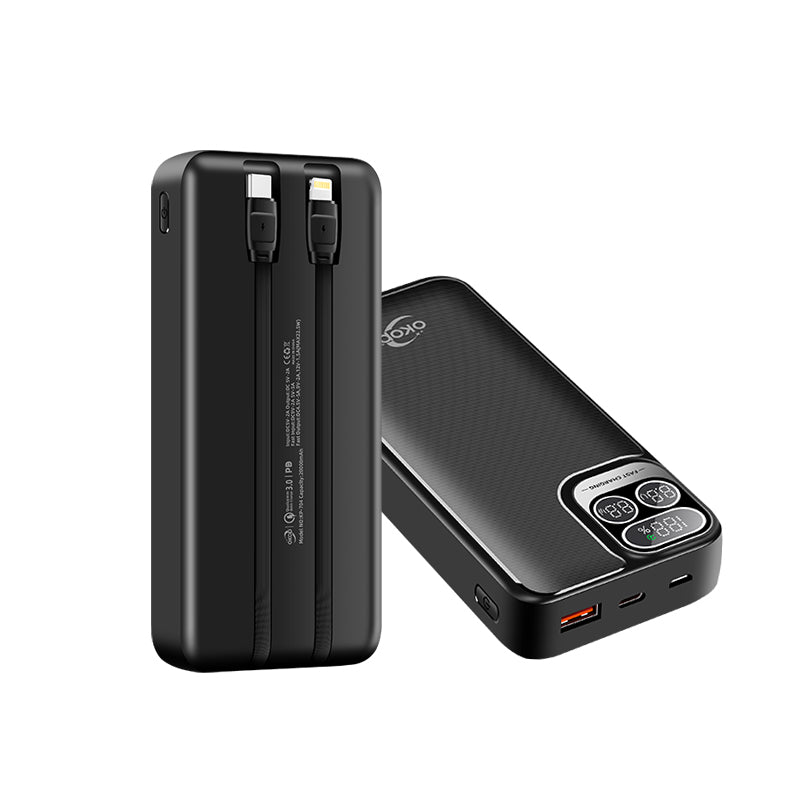 Batterie externe 20000mAh écran digital avec câbles intégrés - photo 3