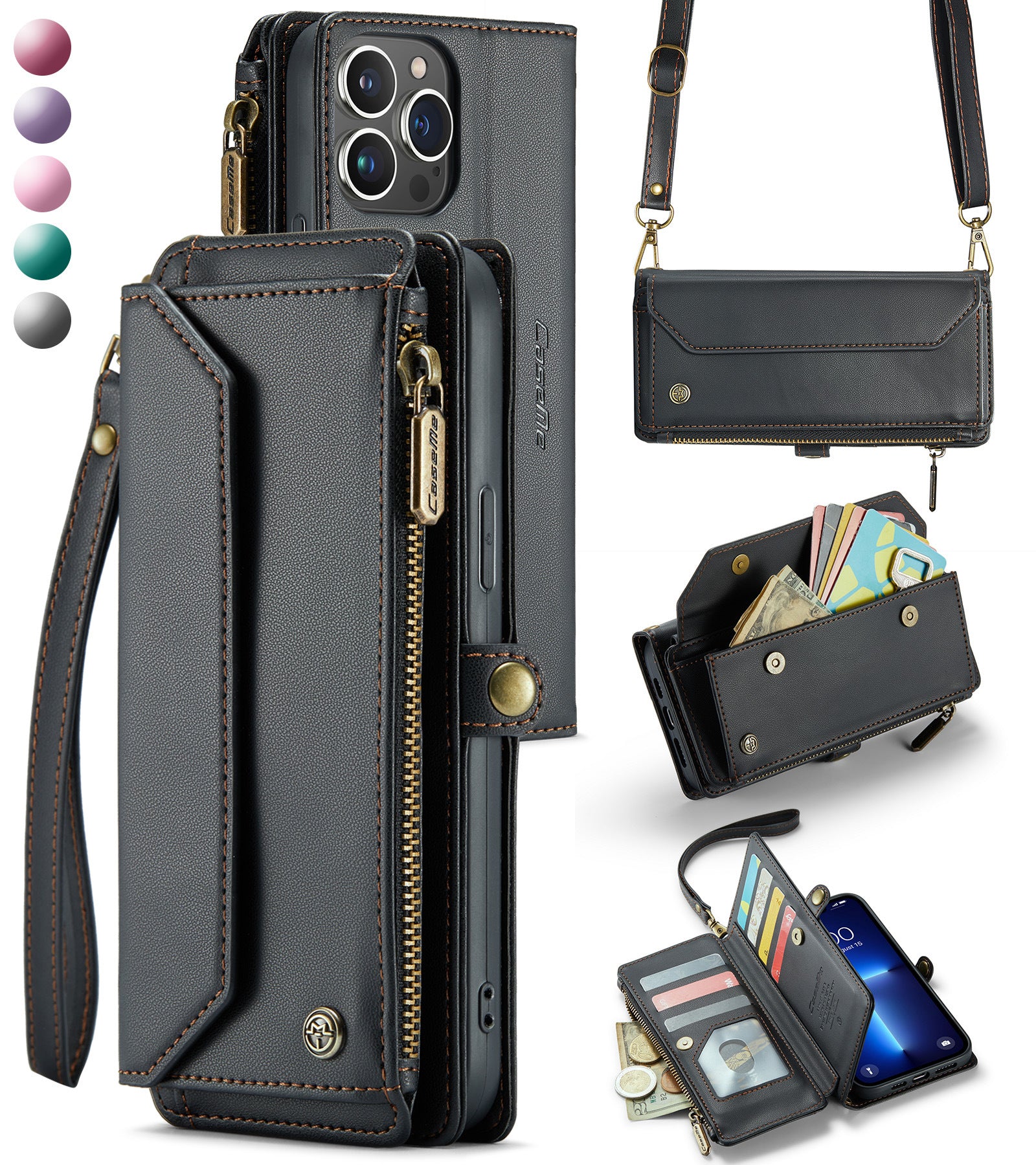 Pochette portefeuille bandoulière RFID pour téléphone - photo 5