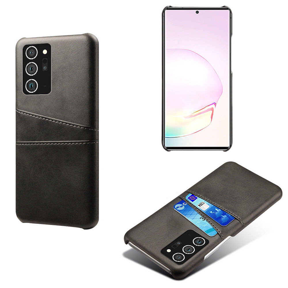 Coque cuir minimaliste avec porte-cartes pour téléphone