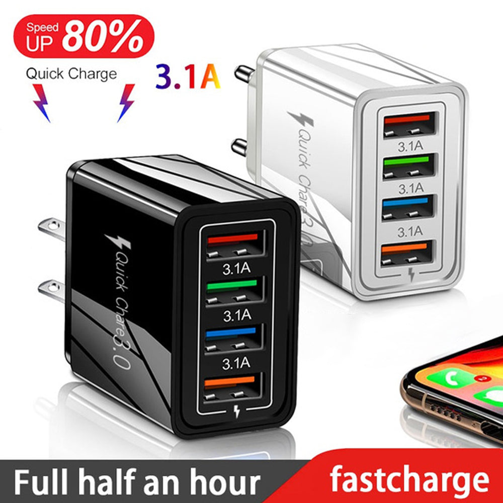 Chargeur secteur USB 4 ports charge rapide